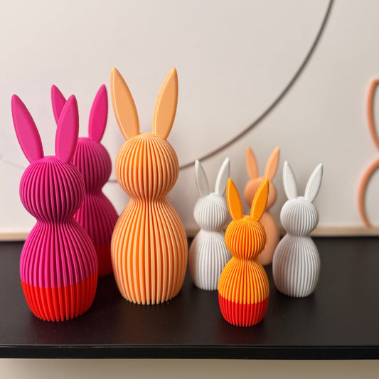 Osterhasen in diversen Farben